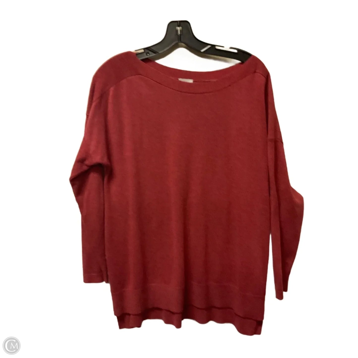 Top Long Sleeve Basic By Chicos In Red, Size: L