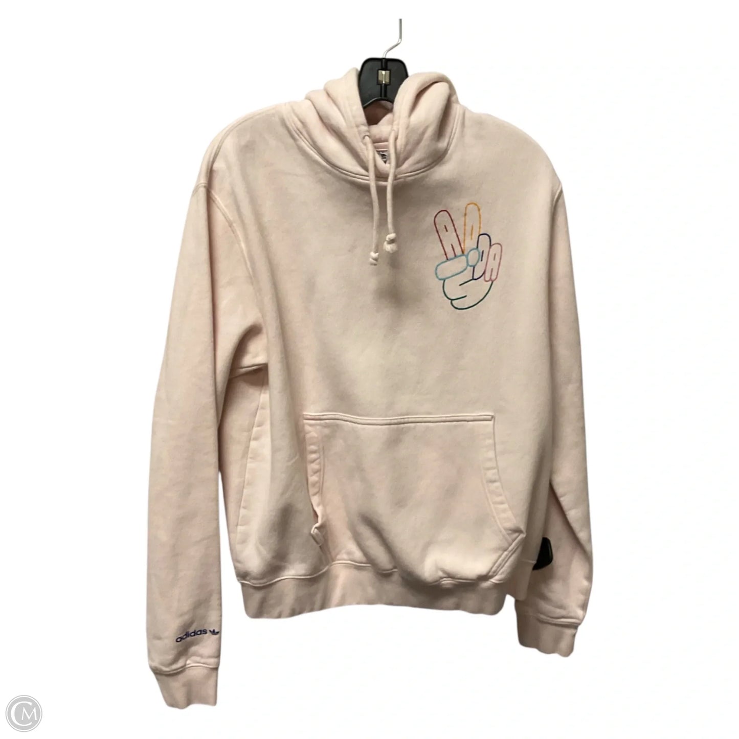 Sweatshirt Hoodie By Adidas In Pink, Size: M