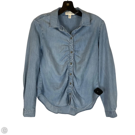 Top Long Sleeve By Cloth & Stone In Blue Denim, Size: Xs