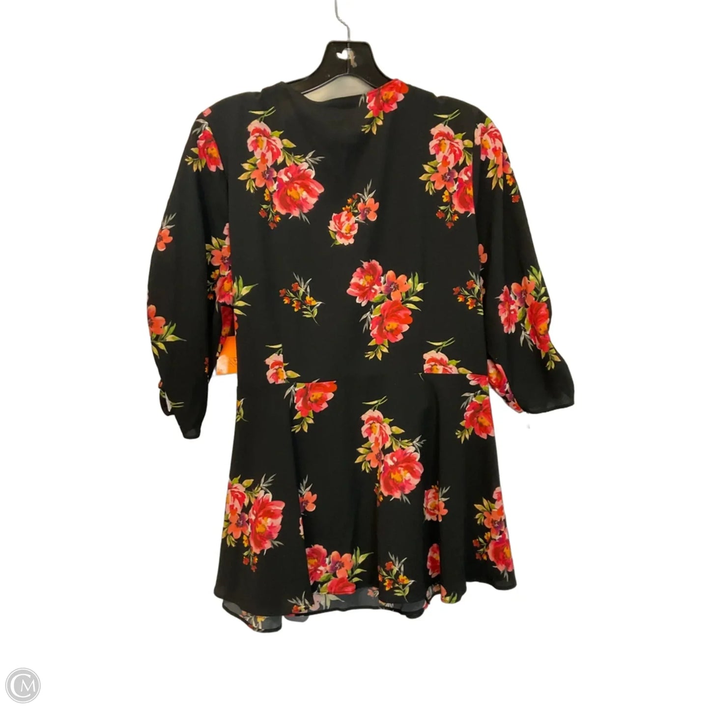 Top Short Sleeve By City Chic In Floral Print, Size: Xs