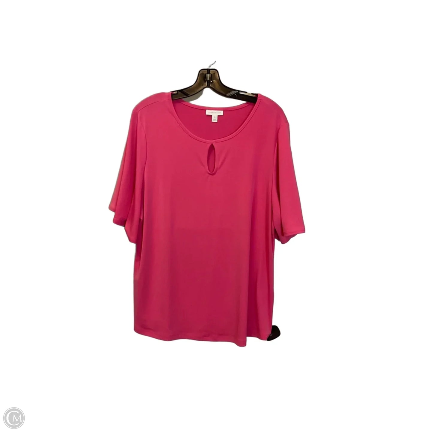 Top Short Sleeve Basic By Charter Club In Pink, Size: Xl