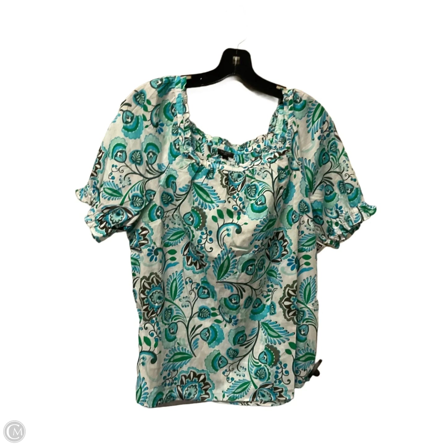 Top Short Sleeve By Talbots In Blue, Size: Lp