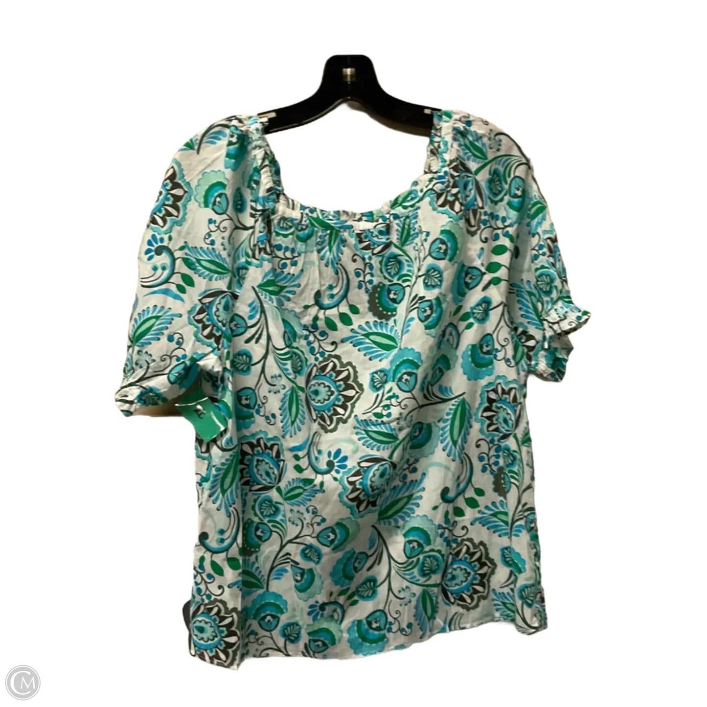 Top Short Sleeve By Talbots In Blue, Size: Lp