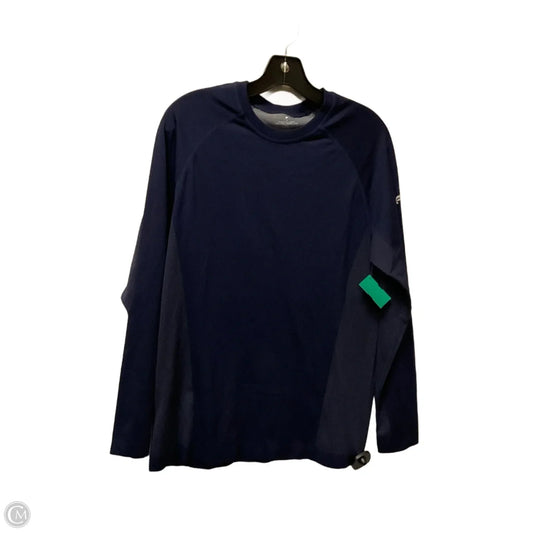 Athletic Top Long Sleeve Crewneck By Fabletics In Navy, Size: M
