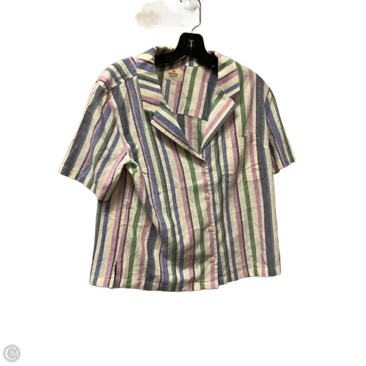 Top Short Sleeve By Marine Layer In Striped Pattern, Size: S