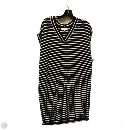 Dress Casual Short By Calvin Klein In Striped Pattern, Size: L