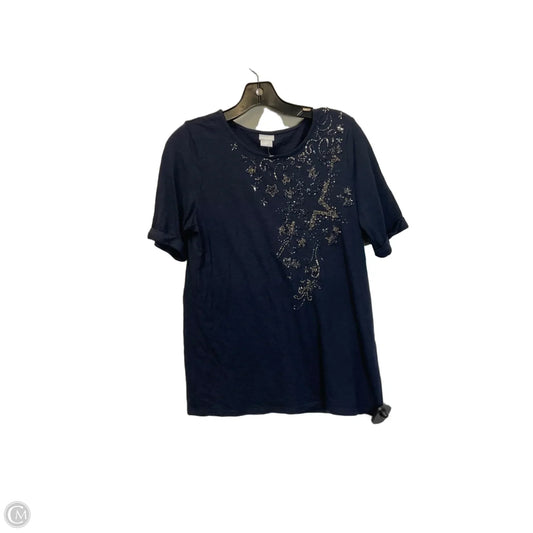 Top Short Sleeve Basic By Chicos In Blue, Size: S