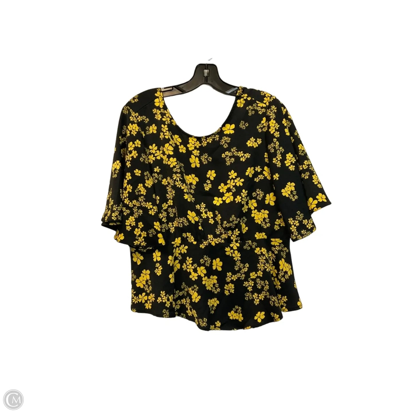 Top Short Sleeve By Who What Wear In Floral Print, Size: M