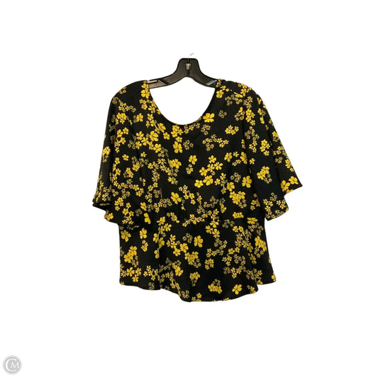 Top Short Sleeve By Who What Wear In Floral Print, Size: M