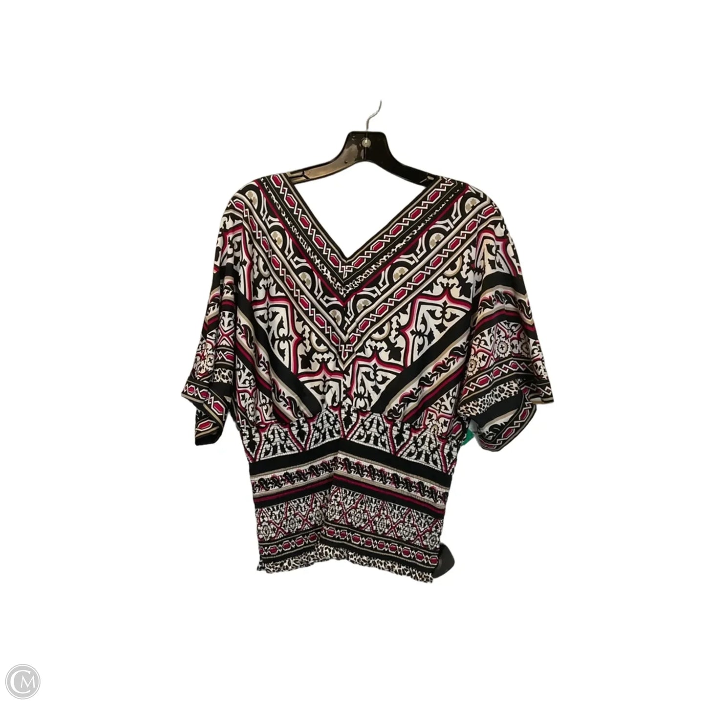 Top Short Sleeve By White House Black Market In Black, Size: S