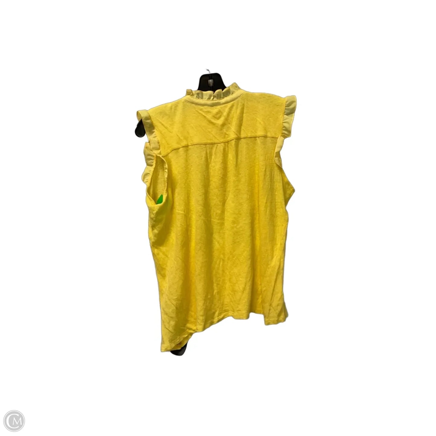 Top Sleeveless By Tommy Hilfiger In Yellow, Size: M