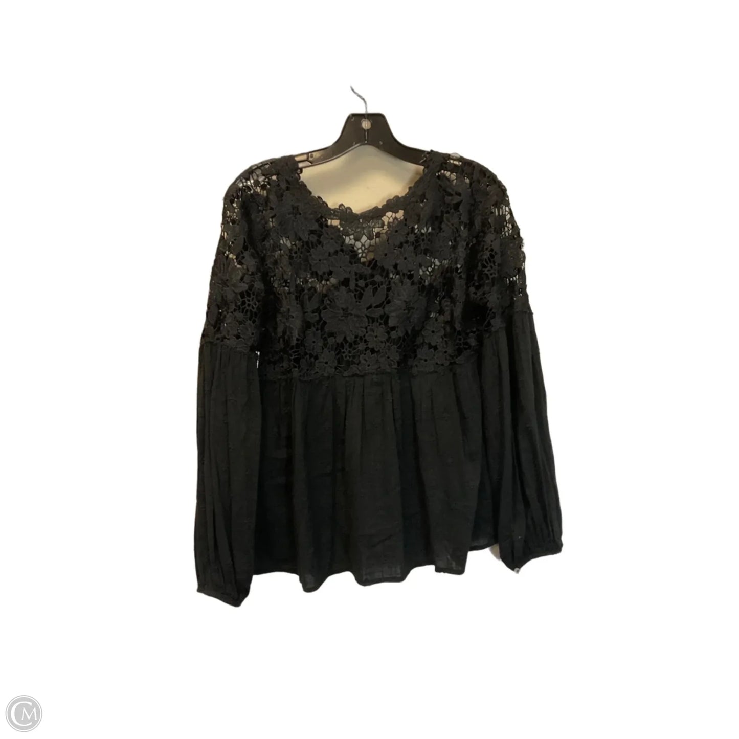 Top Long Sleeve By Free People In Black, Size: Xs