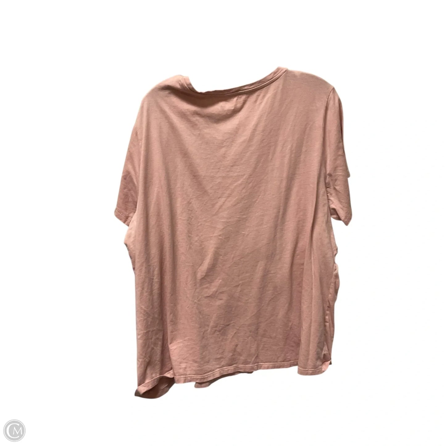 Top Short Sleeve Basic By Calvin Klein In Pink, Size: 2x