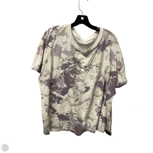 Top Short Sleeve Basic By Calvin Klein In Tie Dye Print, Size: 2x