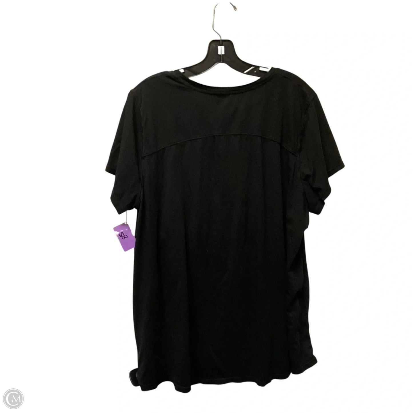 Top Short Sleeve Basic By Calvin Klein In Black, Size: 2x
