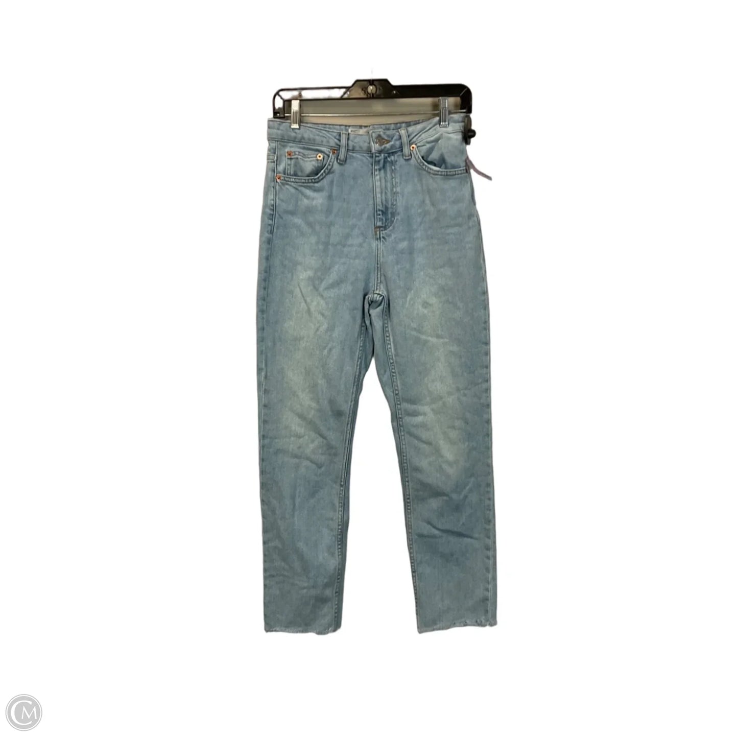 Jeans Straight By Top Shop In Blue Denim, Size: 6