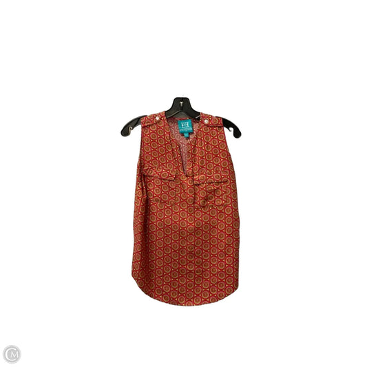 Top Sleeveless By Escapada Living In Red, Size: Xs