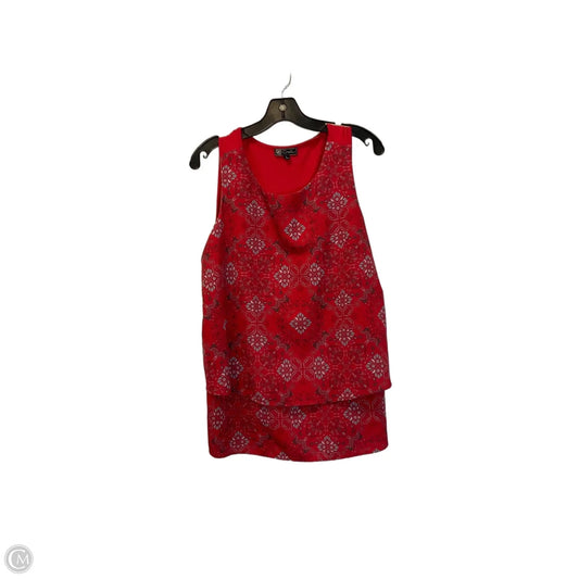 Top Sleeveless By Dg2 In Red, Size: L