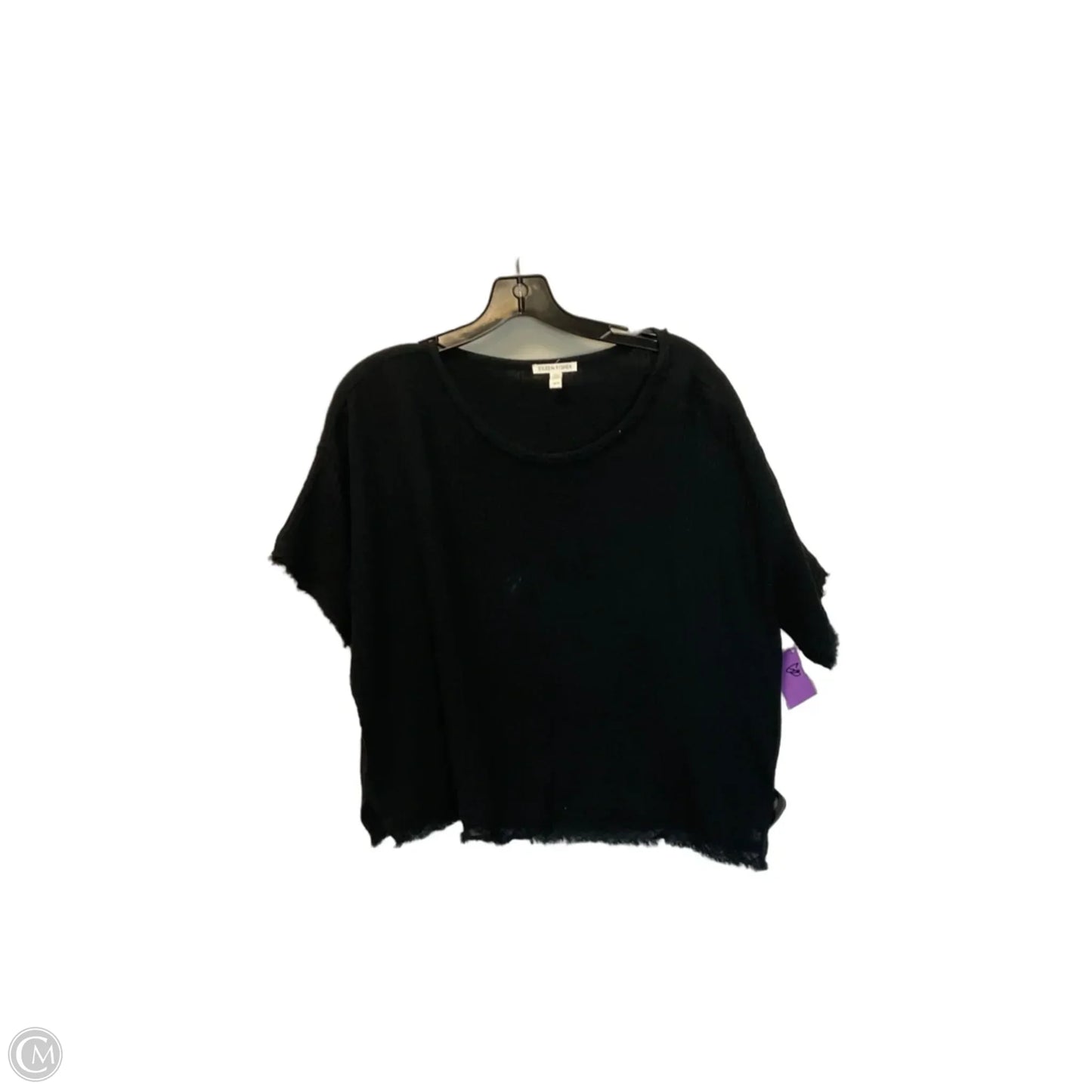 Top Short Sleeve Basic By Eileen Fisher In Black, Size: Xs