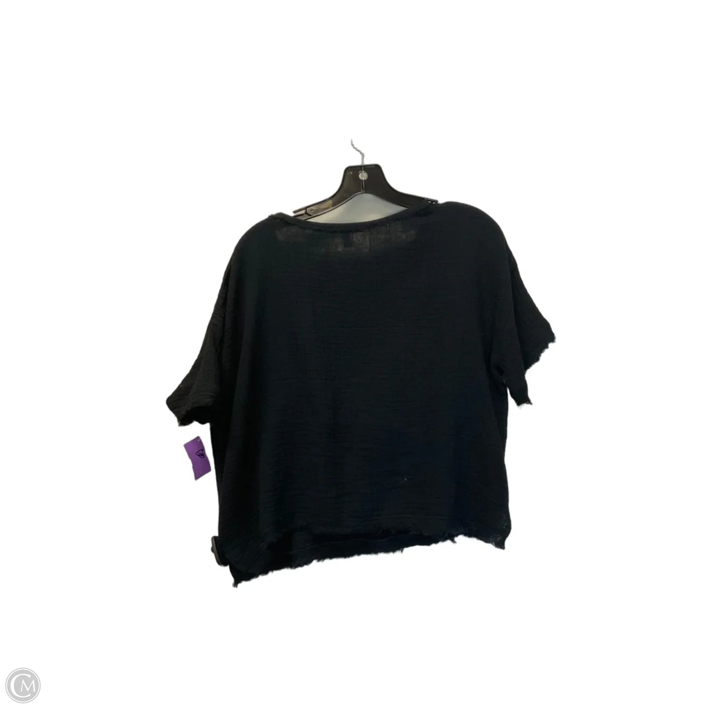 Top Short Sleeve Basic By Eileen Fisher In Black, Size: Xs