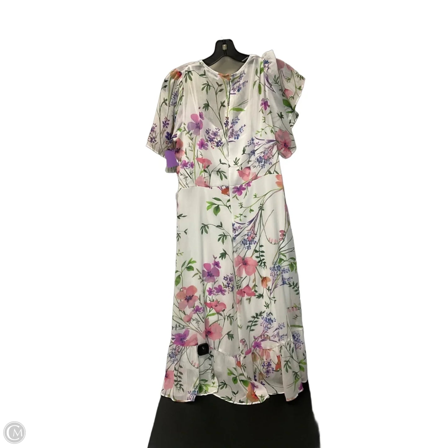 Dress Casual Midi By Calvin Klein In White, Size: 8