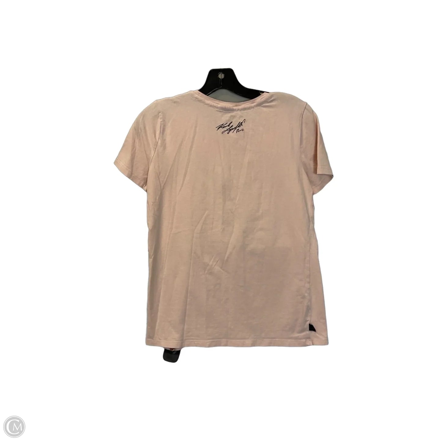 Top Short Sleeve Designer By Karl Lagerfeld In Pink, Size: Xs