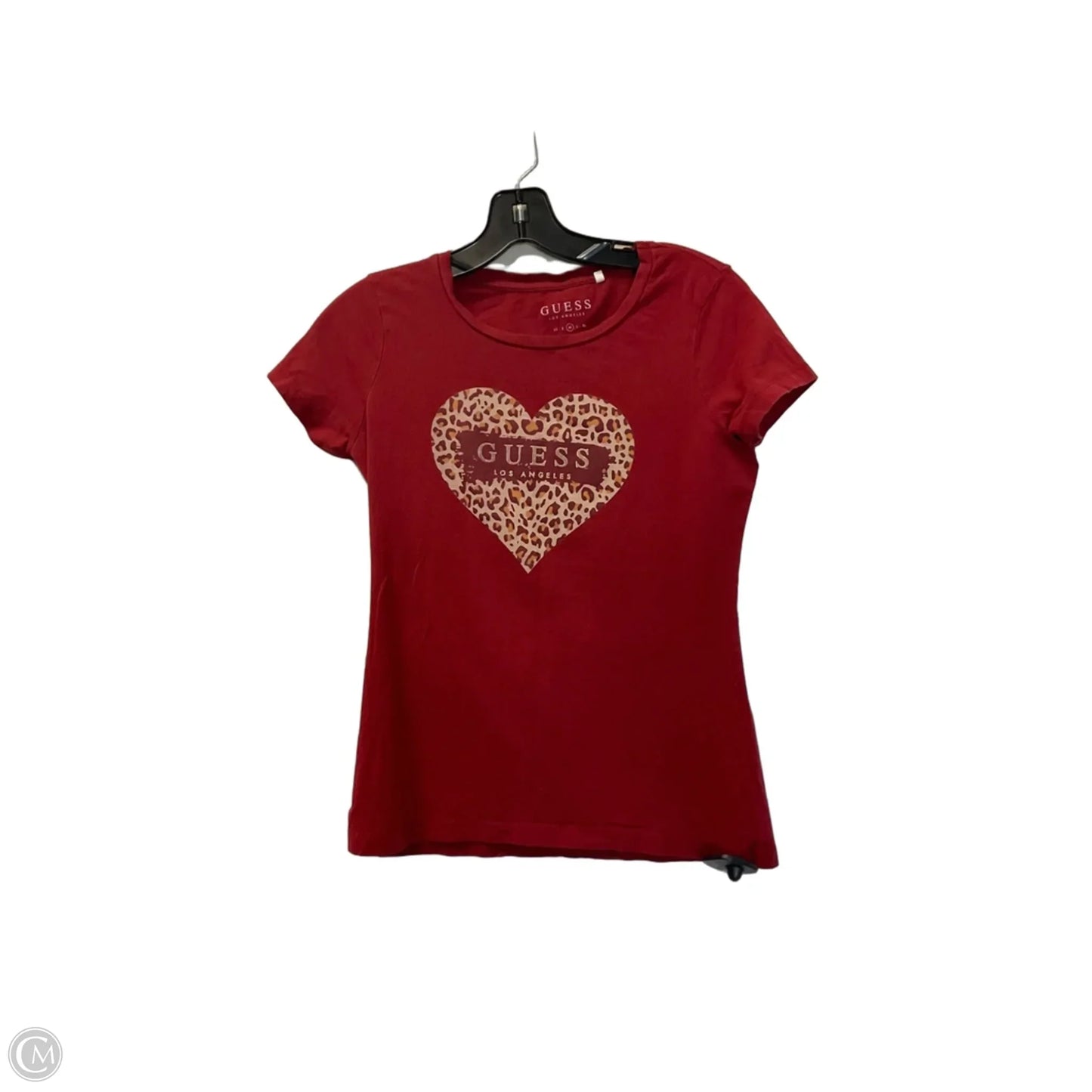 Top Short Sleeve Basic By Guess In Red, Size: M