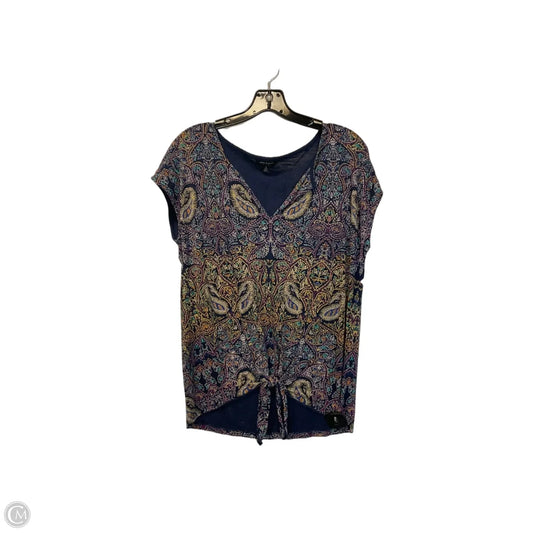 Top Short Sleeve By Lucky Brand In Blue, Size: M