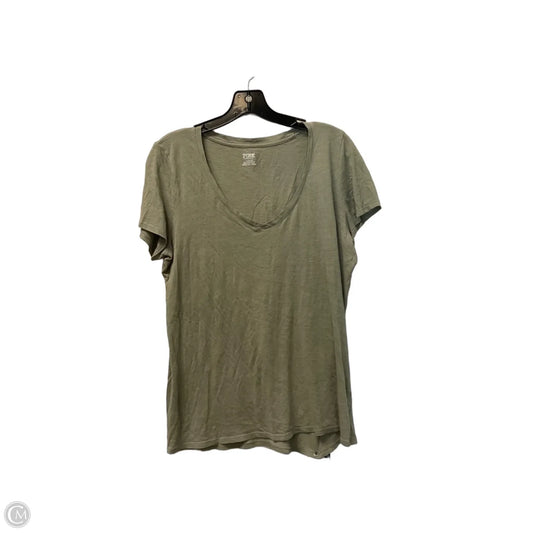 Top Short Sleeve Basic By Pink In Green, Size: L