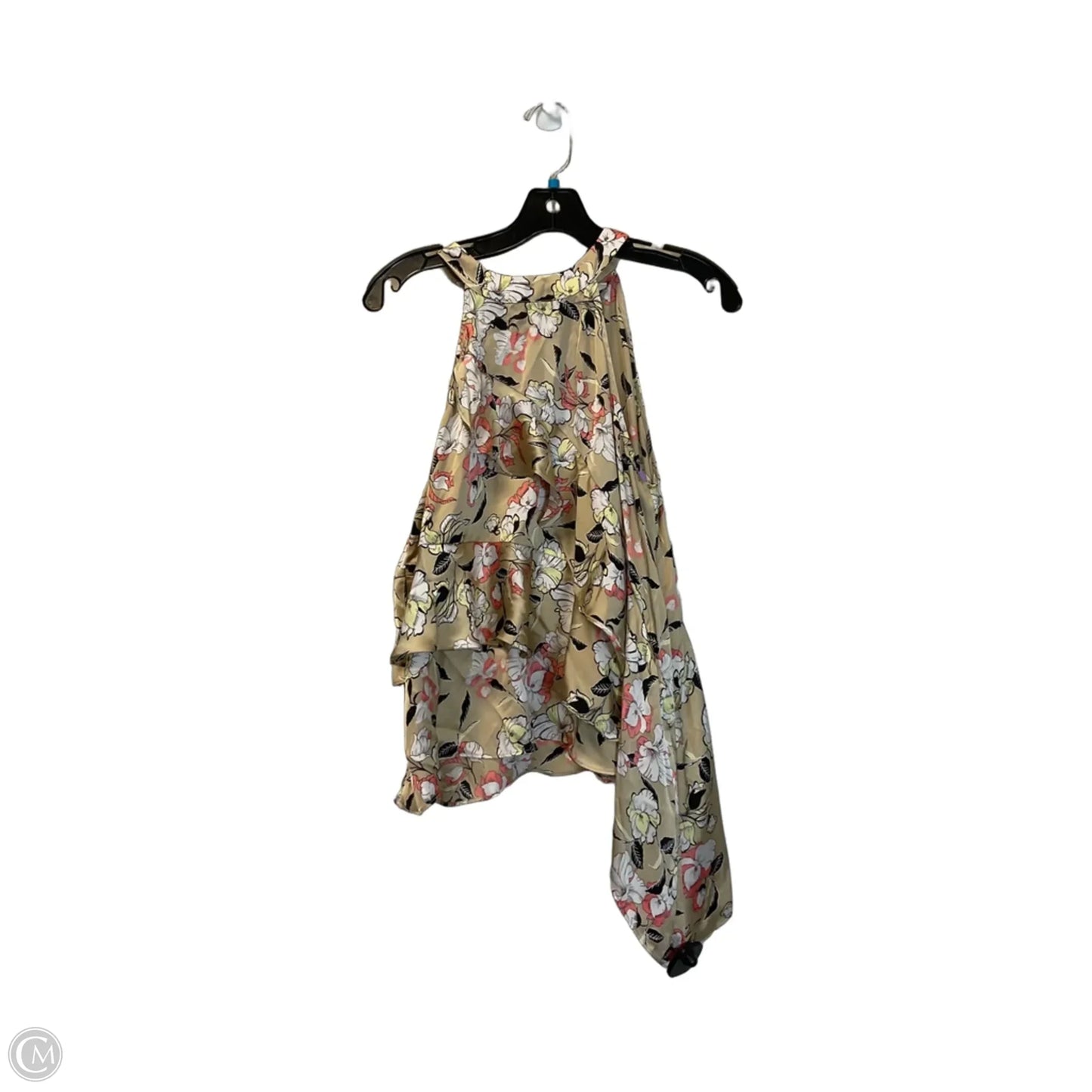 Top Sleeveless By Cato In Tan, Size: M