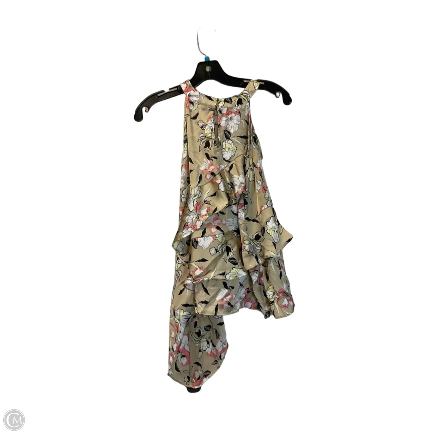 Top Sleeveless By Cato In Tan, Size: M