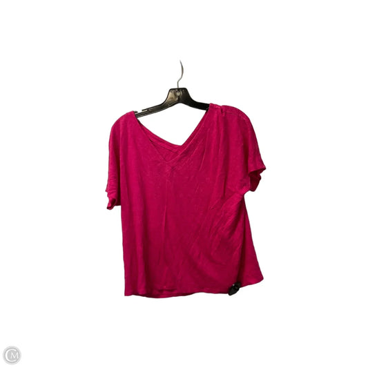 Top Short Sleeve Basic By Chicos In Pink, Size: L