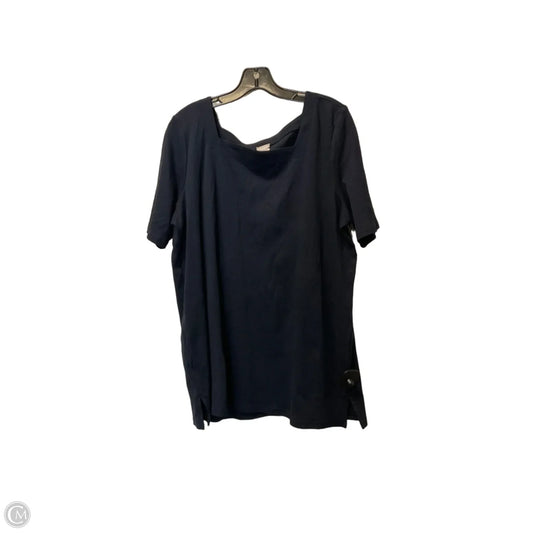 Top Short Sleeve Basic By Chicos In Navy, Size: L