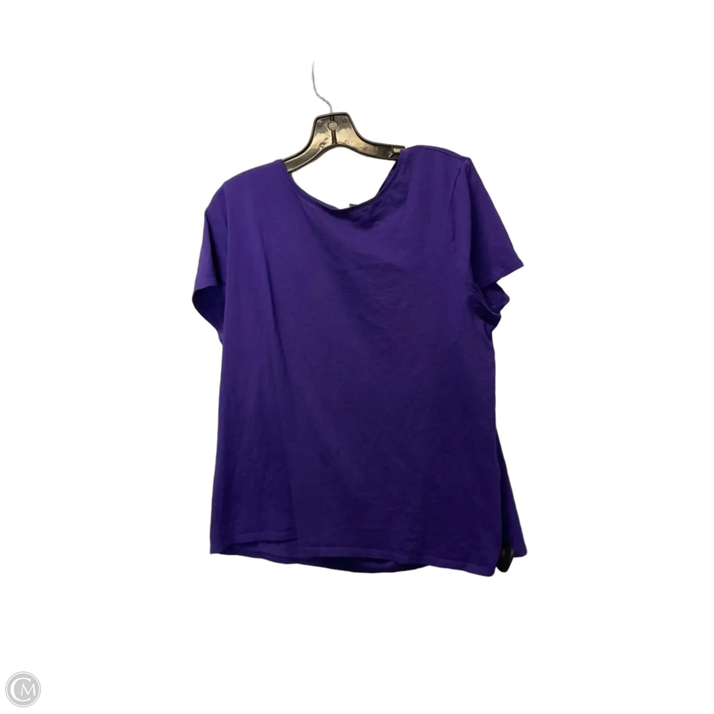 Top Short Sleeve Basic By Chicos In Purple, Size: M