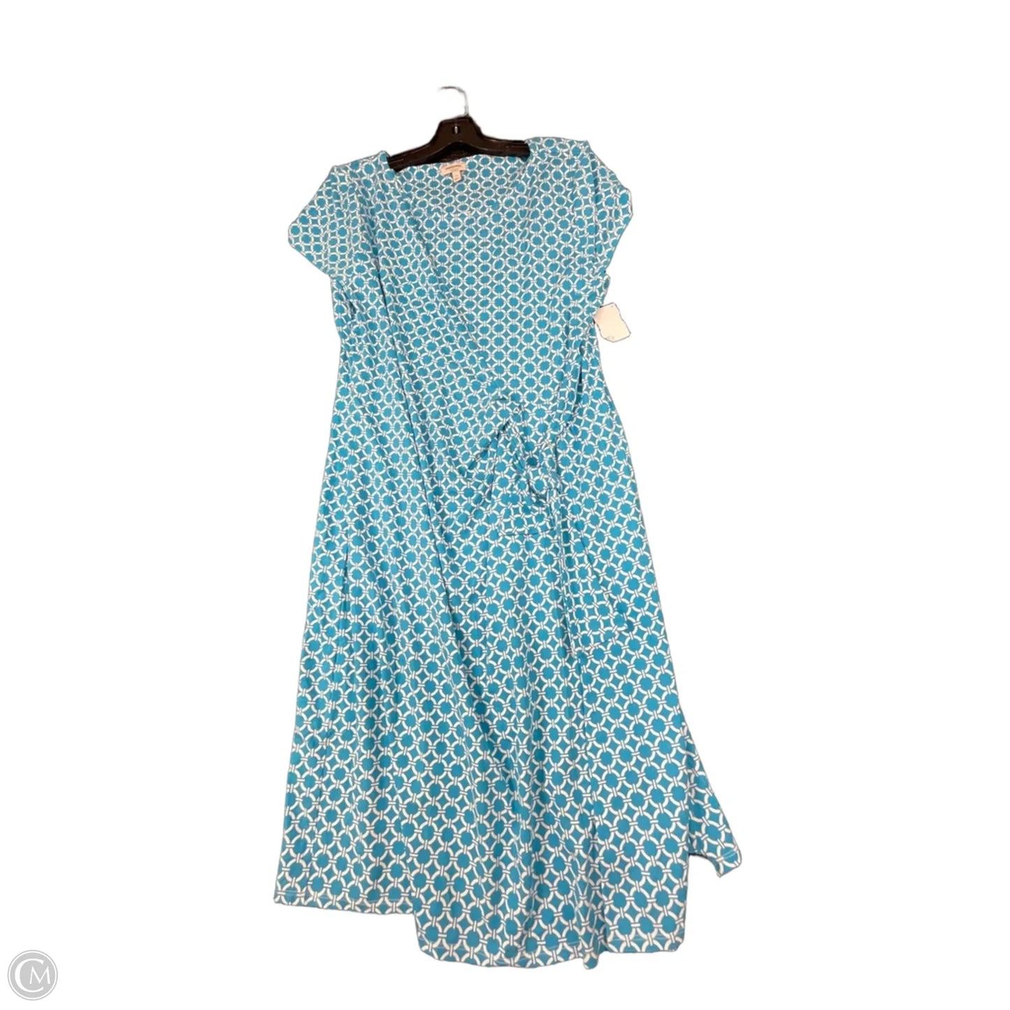 Dress Casual Midi By Talbots In Blue, Size: Xl