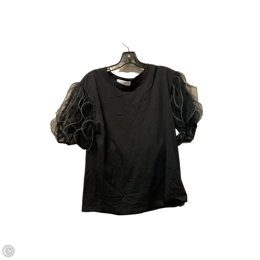 Top Short Sleeve By Clothes Mentor In Black, Size: M
