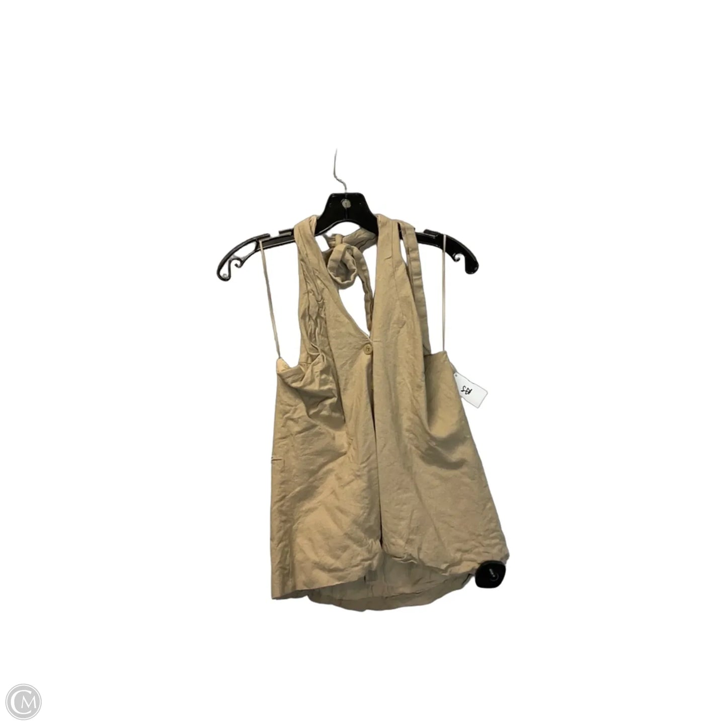 Top Sleeveless By Astr In Tan, Size: L