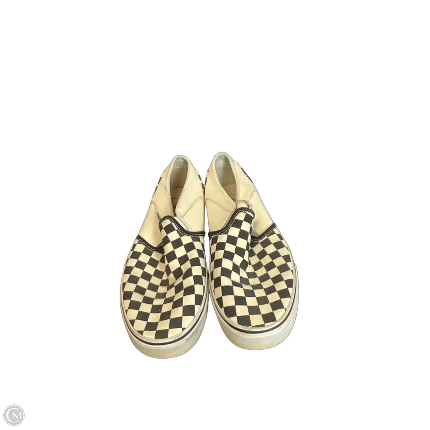 Shoes Flats By Vans In Black & Cream, Size: 11