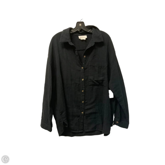 Top Long Sleeve By Anthropologie In Black, Size: 12