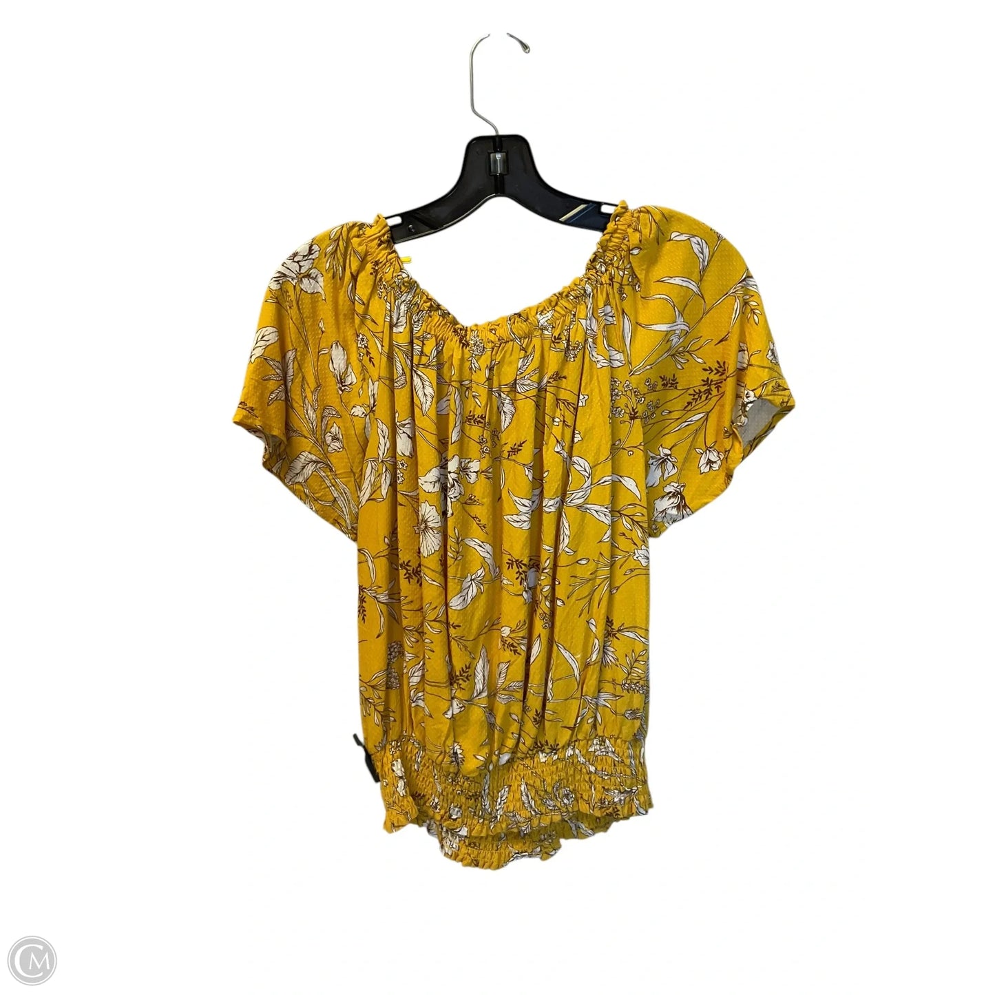 Top Short Sleeve By Cupcakes And Cashmere In Yellow, Size: S