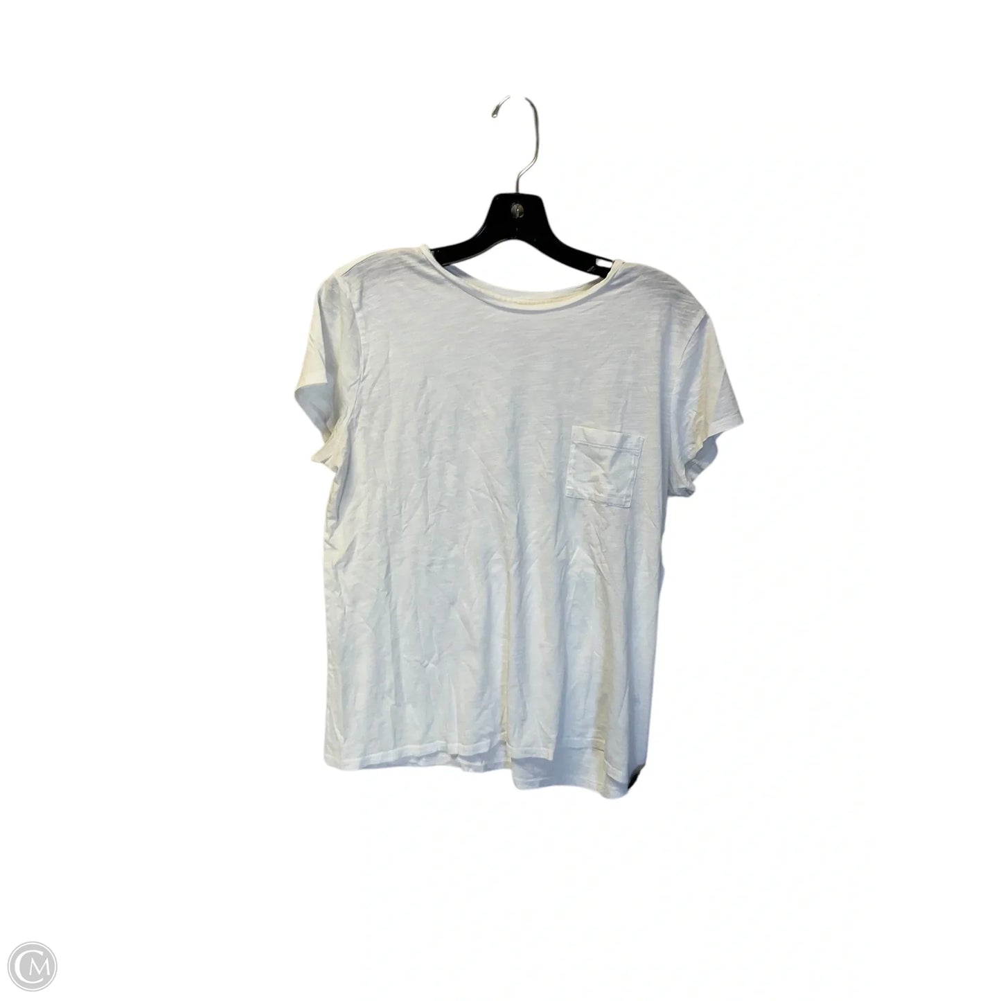 Top Short Sleeve Basic By Garnet Hill In White, Size: L