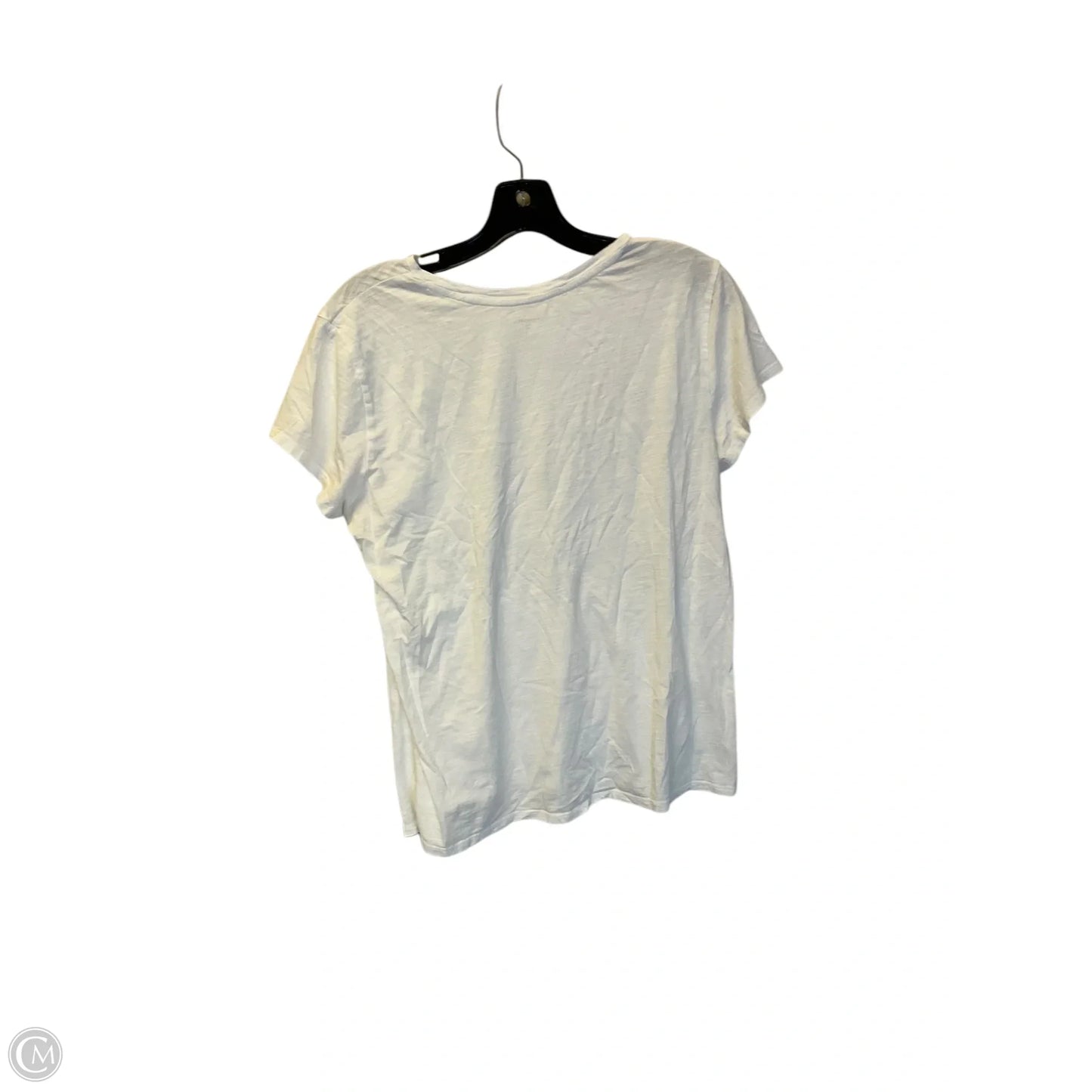Top Short Sleeve Basic By Garnet Hill In White, Size: L
