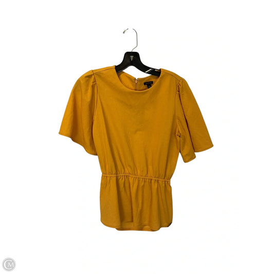 Top Short Sleeve By Ann Taylor In Yellow, Size: S