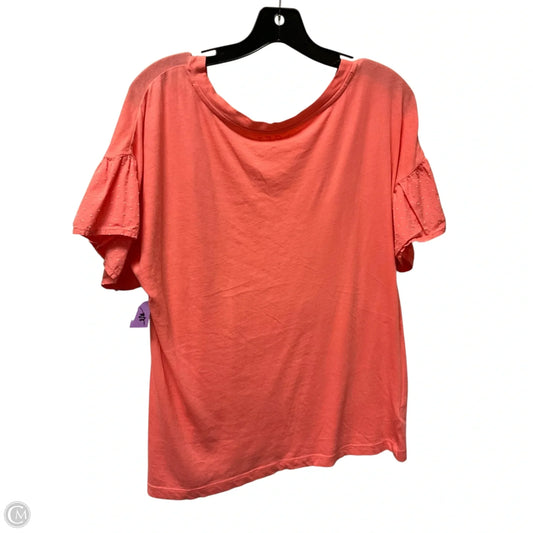 Top Short Sleeve By Loft In Pink, Size: M