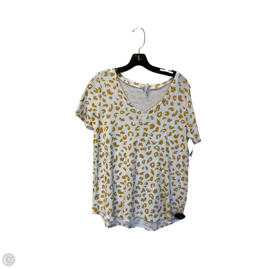 Top Short Sleeve By Bibi In Yellow, Size: L