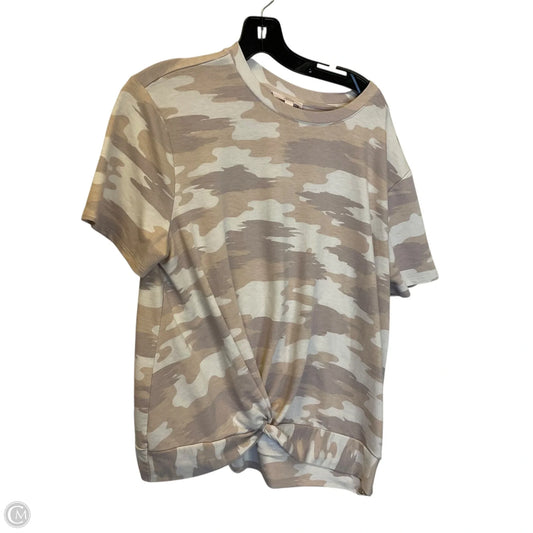 Top Short Sleeve Basic By Como Vintage In Camouflage Print, Size: Xl