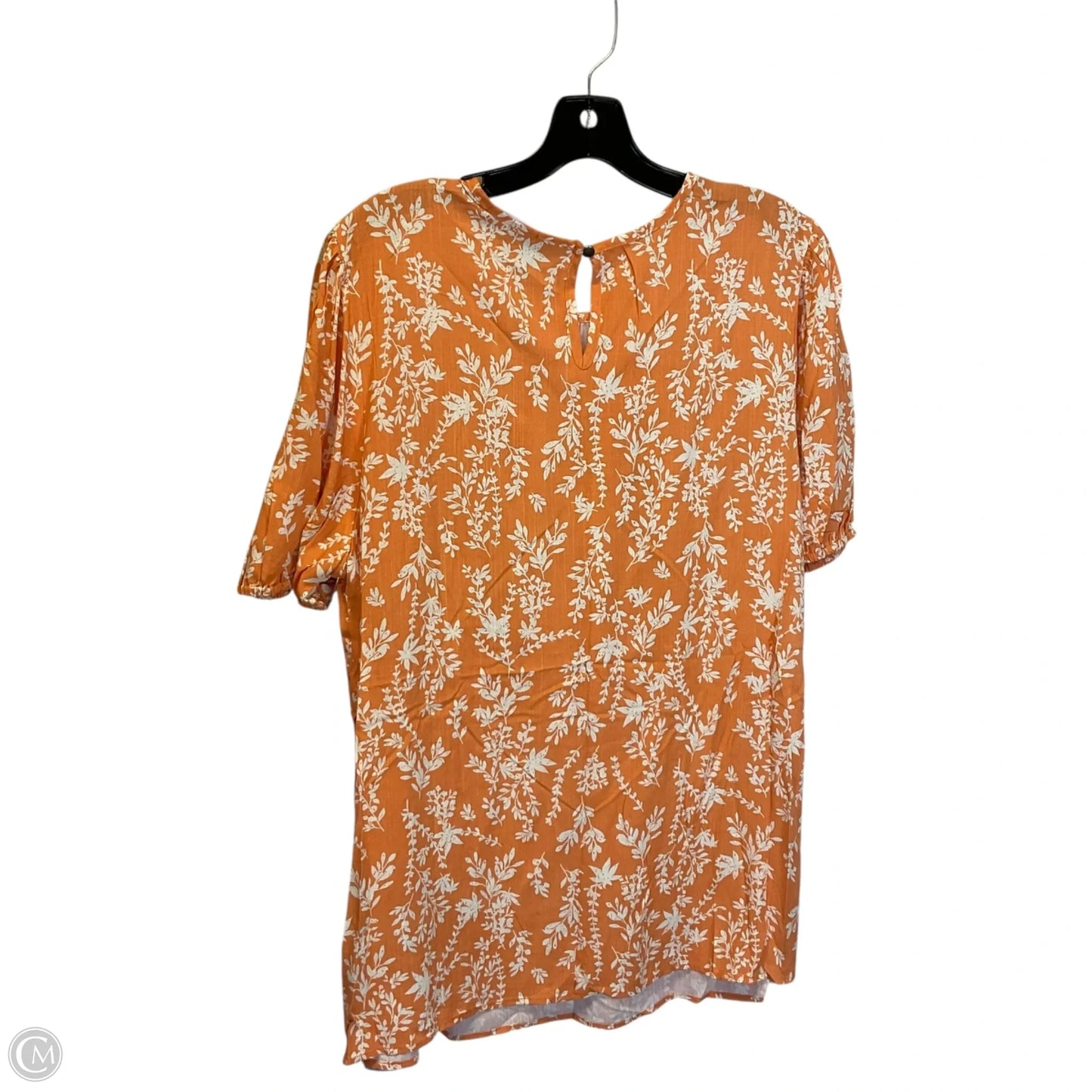 Top Short Sleeve By Chicsoul In Orange, Size: 1x