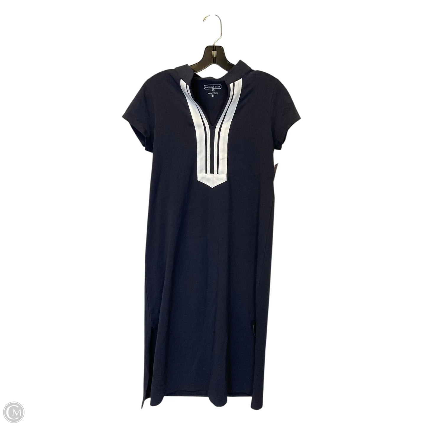 Dress Casual Midi By Cmb In Navy, Size: S