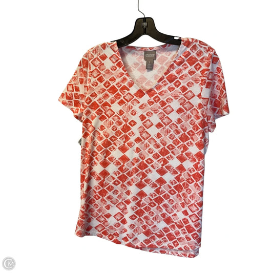 Top Short Sleeve Basic By Chicos In Orange, Size: S