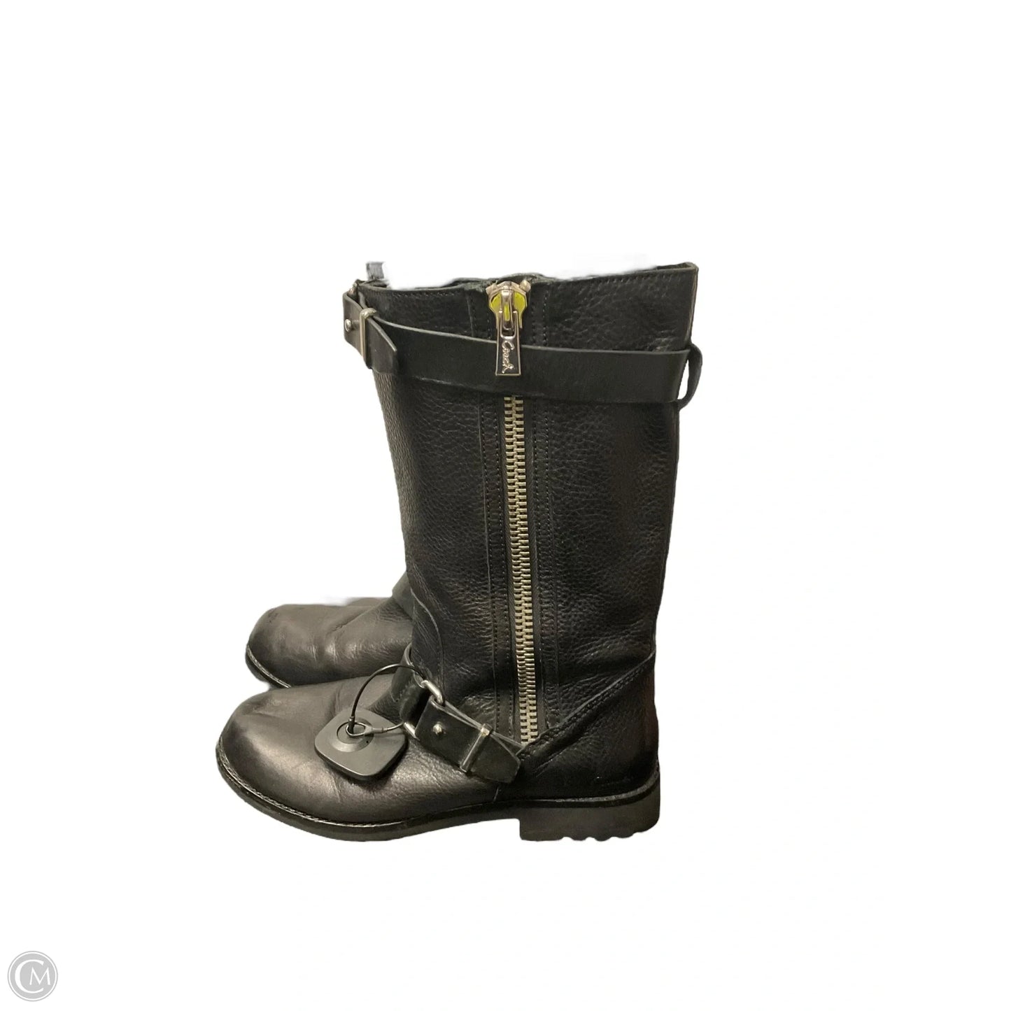 Boots Designer By Coach In Black, Size: 8